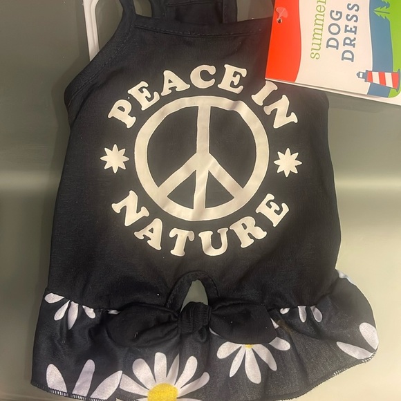 Summer Dog Dress “Peace In Nature” NEW X-Small - Picture 1 of 6